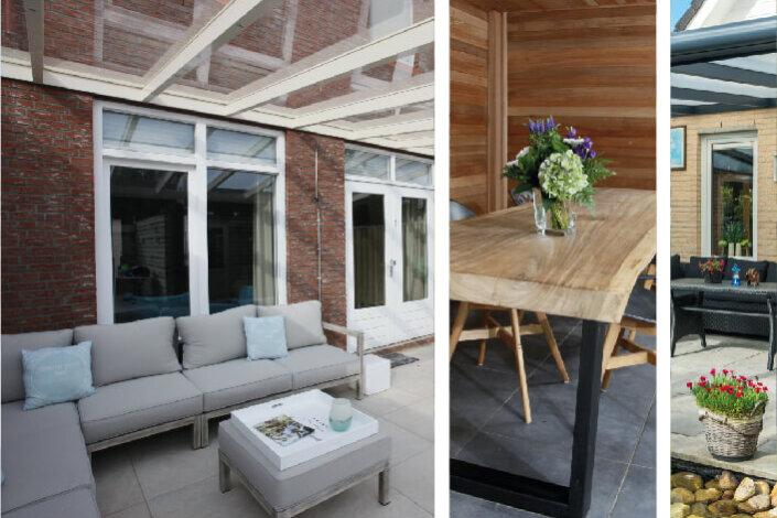 veranda inrichten met tuinmeubels